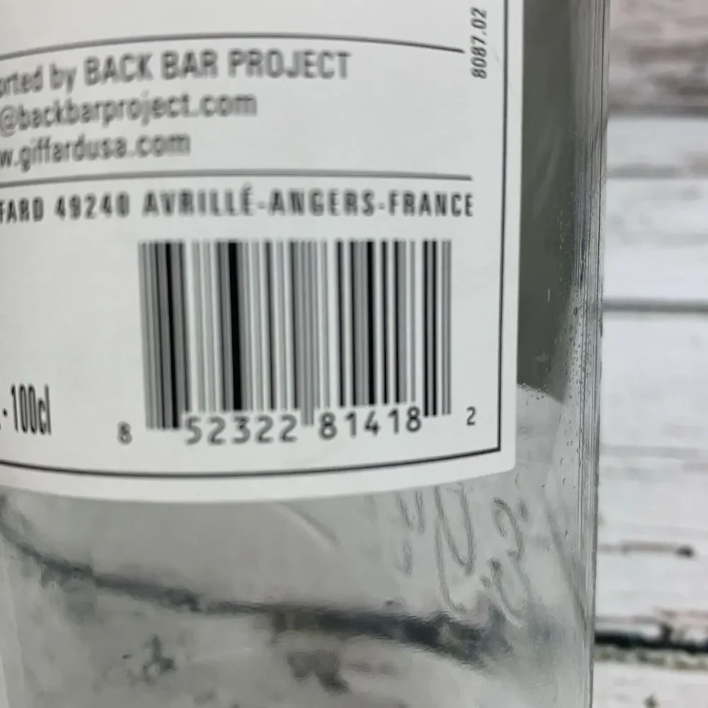 Giffard Orgeat Syrup - Almond Flavored Syrup EMTPY‎ 1 Liter Bottle Bar Supply
